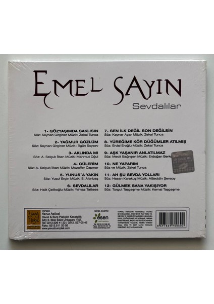 Emel Sayın Sevdalılar CD (Jelatininde Sıfır Orjnal Dönem Baskı Cd)