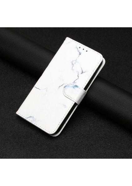 Huawei Y7A Pu Deri Cüzdan Manyetik Mermer Desen Kartı Için Flip Case (Yurt Dışından)