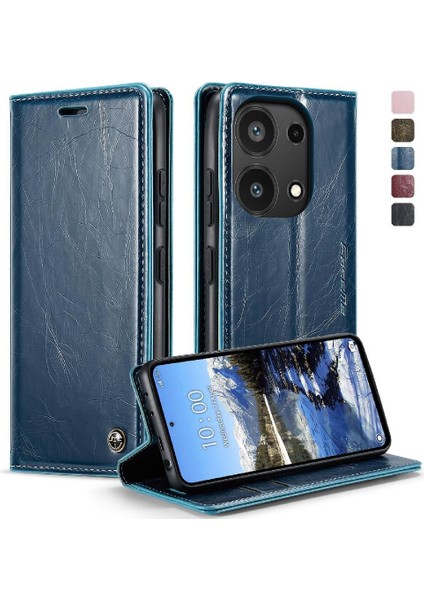 Xiaomi Redmi Not 13 Pro 4g Için Flip Case Çılgın At Pu Deri Retro (Yurt Dışından)