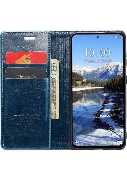 Xiaomi Redmi Not 13 Pro 4g Için Flip Case Çılgın At Pu Deri Retro (Yurt Dışından)