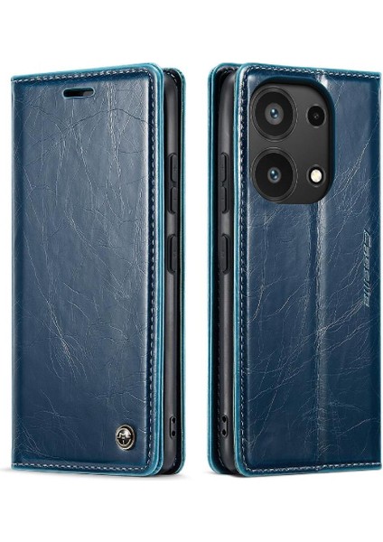 Xiaomi Redmi Not 13 Pro 4g Için Flip Case Çılgın At Pu Deri Retro (Yurt Dışından)