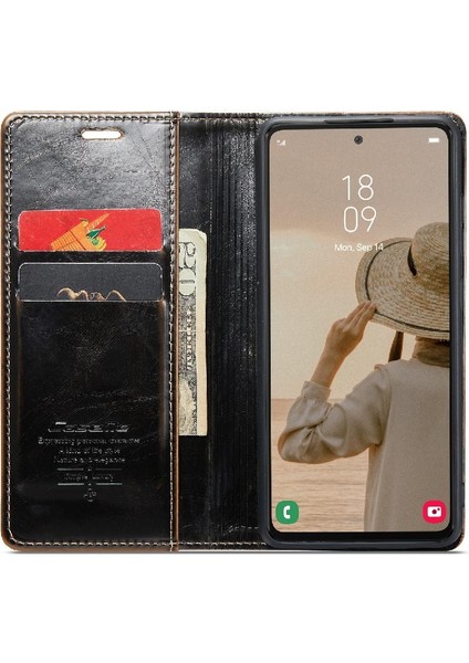 Samsung Galaxy Için Flip Case A53 5g Çılgın At Pu Deri Retro Cüzdan (Yurt Dışından)