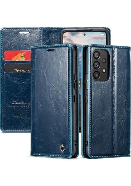 Samsung Galaxy Için Flip Case A53 5g Çılgın At Pu Deri Retro Cüzdan (Yurt Dışından)