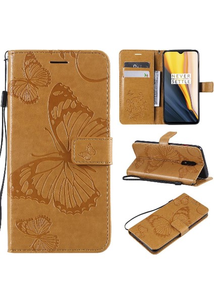 Oneplus 6t Için Flip Case Pu Deri Darbeye Kapak ile Kickstand Çevirin (Yurt Dışından)
