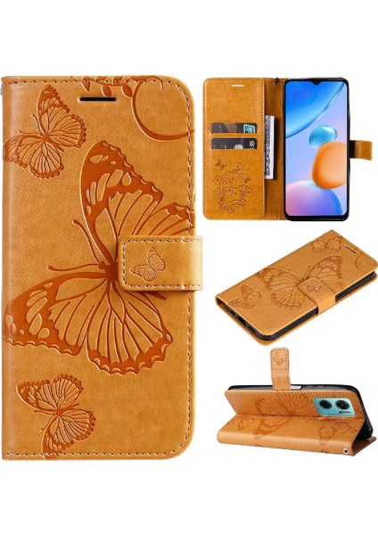 Xiaomi Redmi Not 11E Için Flip Case Pu Deri Darbeye Kapak Manyetik (Yurt Dışından)