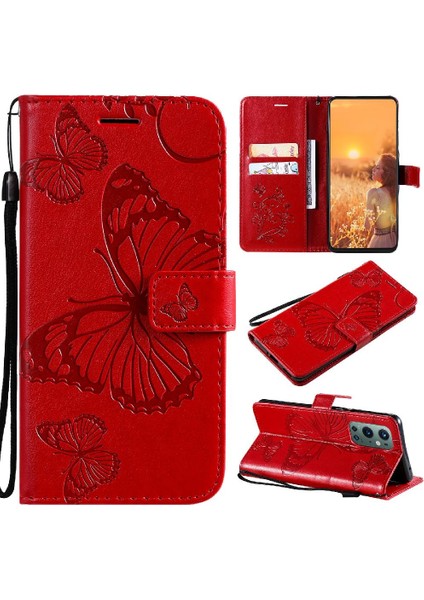 Kart Yuvası Standı ile Oneplus 9 Pro Için Flip Case Manyetik Kapak Kapak Çevirin (Yurt Dışından)