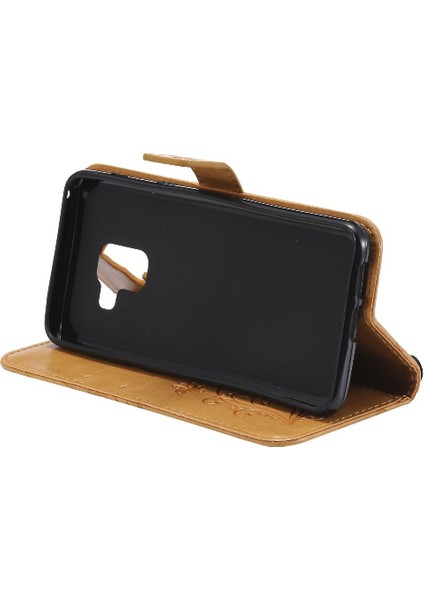 Kart ile Samsung Galaxy A8 2018 Darbeye Kapak Pu Deri Için Flip Case (Yurt Dışından)