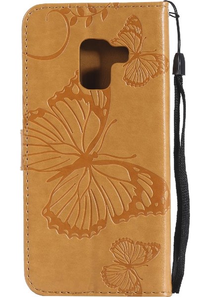 Kart ile Samsung Galaxy A8 2018 Darbeye Kapak Pu Deri Için Flip Case (Yurt Dışından)
