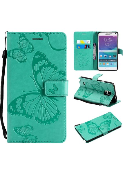 Samsung Galaxy Not 4 Için Kılıf Pu Deri Flip Kickstand Darbeye Kapak (Yurt Dışından)