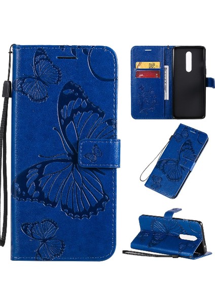 Kart Yuvası Standı ile Oneplus 8 Flip Kickstand Pu Deri Için Flip Case (Yurt Dışından)