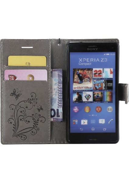 Sony Xperia Z3 Mini Pu Deri Darbeye Kapak Için Flip Case Manyetik (Yurt Dışından) modelleri