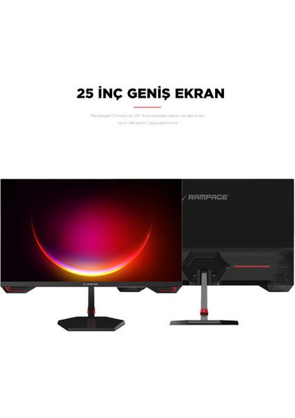 Crımson CR25R180 25" 180Hz 0.5ms Csot Fast IPS Fhd Freesync/g-Sync Pc Flat Oyuncu Monitörü 