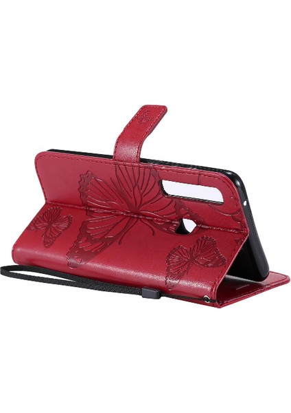 Samsung Galaxy A9 2018 Için Flip Case Manyetik Kapak Pu ile Kickstand Çevirin (Yurt Dışından)