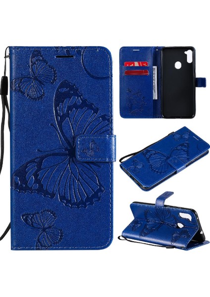 Kart Yuvası Standı ile Samsung Galaxy A11 Flip Case Kickstand Pu (Yurt Dışından)