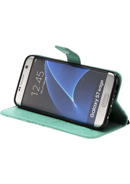 Samsung Galaxy S7 Kenar Flip Kickstand Darbeye Kapak Pu Deri (Yurt Dışından)