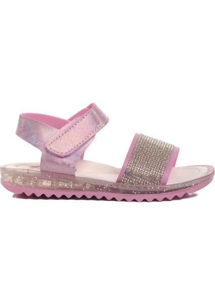 24-408-P Pembe Simli Çocuk Sandalet