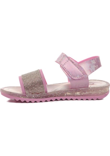 24-408-P Pembe Simli Çocuk Sandalet