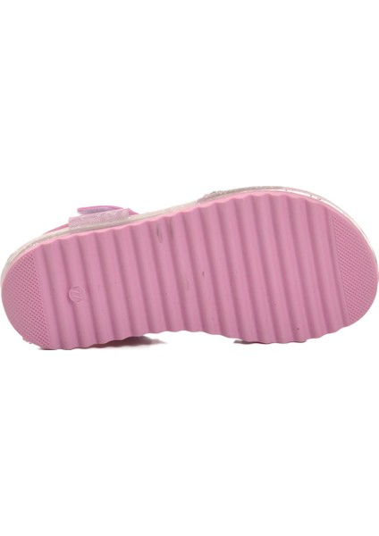 24-408-P Pembe Simli Çocuk Sandalet