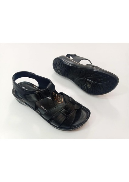 Kadın Sandalet Cırtlı Bantlı Yumuşak Şilte Poliüretan Taban Ip Detaylı indirimleri