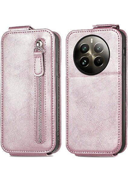 Manyi Mall Fermuarlar Realme 12 Pro Moda Tasarım Cüzdan Fonksiyonu Flip Case Için Flip Case (Yurt Dışından)