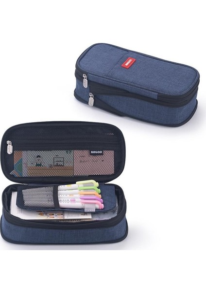 Macaron Renk Bloklu, Dönüştürülebilir, Büyük Kapasiteli, Geliştirilmiş Kalem Kutusu ve Kalem Kutusu (Yurt Dışından)