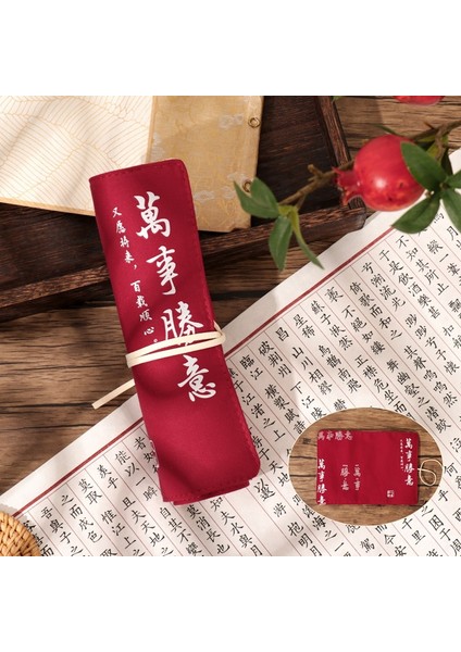 Yaratıcı Kalem Çantası Perde Perde Kırtasiye Kutusu Kalem Perde Perde Rulosu Gelecek Için Poz Veriyor (Yurt Dışından)