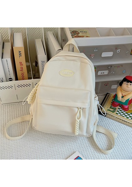 Hafif ve Çok Yönlü Küçük Mini Sırt Çantası Omuz Kızları Basit Stilde Okul Çantası (Yurt Dışından)