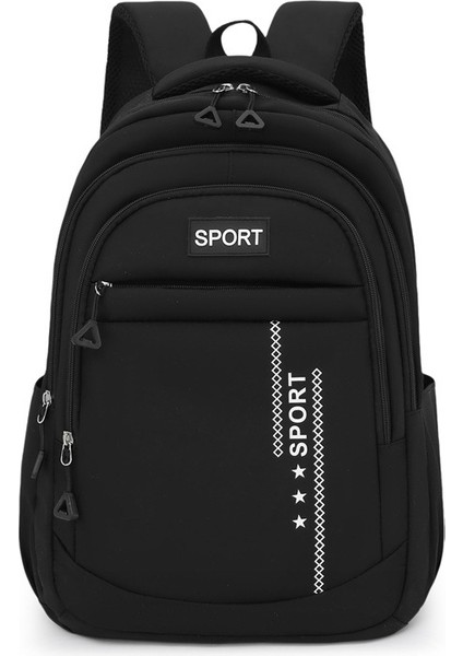 Yeni Düz Renk Basit Büyük Kapasiteli Kampüs Çok Yönlü Öğrenci Sırt Çantası Sokak Modası Seyahat Sırt Çantası (Yurt Dışından)