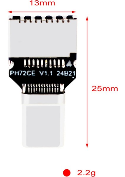 Usb3.2 Tip-C Erkek Tip-E Dişi Adaptör 20 Gbps Bilgisayar Kasası Ön Tip-E Adaptörü Bilgisayar Anakartı Genişletme Için (Yurt Dışından)