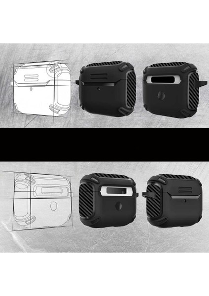 Air Pods 3. Nesil Kılıf Airbag 26 Silikon-Siyah