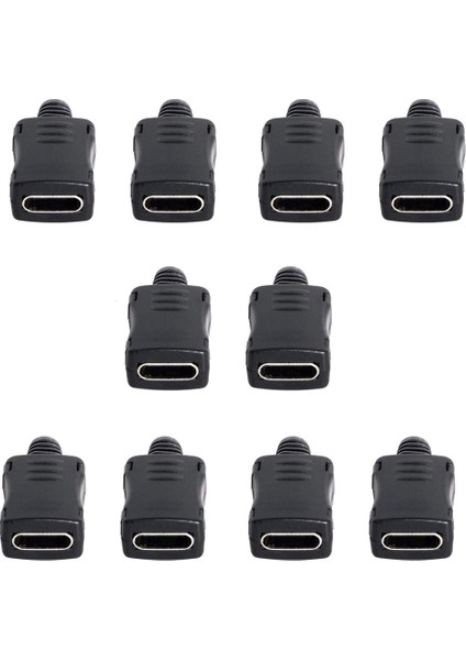 10 Adet 4pin Tip C Soketli Konnektör USB C Dişi Smt Tipi Pc Kartı Muhafazası ile Od 3.0mm Kablo (Yurt Dışından)