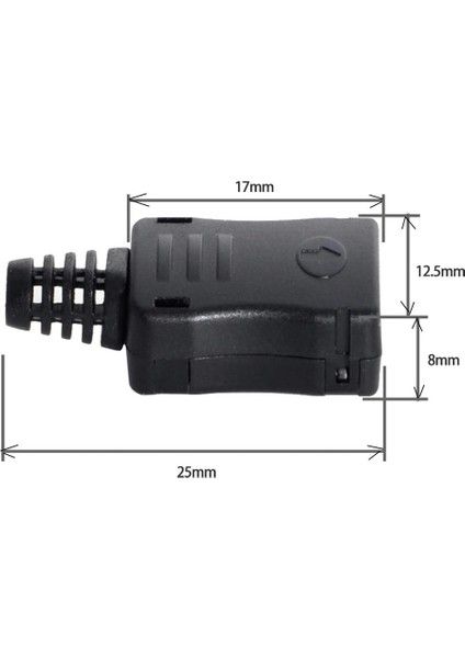 10 Adet 4pin Tip C Soketli Konnektör USB C Dişi Smt Tipi Pc Kartı Muhafazası ile Od 3.0mm Kablo (Yurt Dışından)