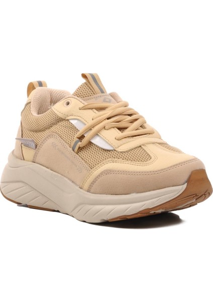 024 Bej-Beyaz Kadın Spor Ayakkabı