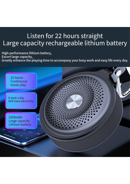 Mini Hoparlör Kablosuz Dış Mekan Takılabilir Tf Kart Bilgisayarlar ve Cep Telefonları Için Subwoofer Akıllı Hoparlör (Yurt Dışından)