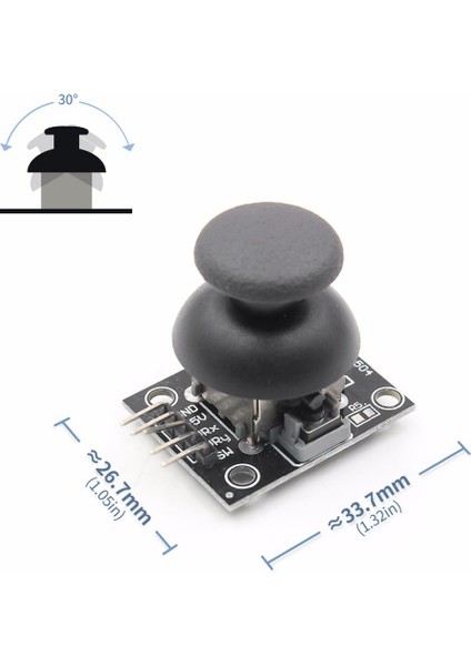 5 Pin Breakout Modülü Kalkanı Ps2 Joystick Oyun Denetleyicisi 2.54MM Pin Iki Yönlü Rocker 10 K Direnç Diy Kiti (Yurt Dışından)