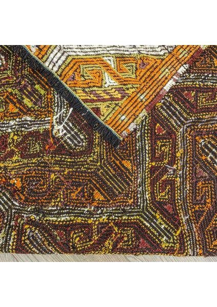 Kortu Etnik Renkli El Dokuma Cicim Kilim 131X166 cm