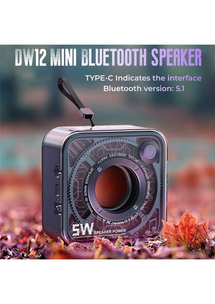 Şeffaf Bluetooth Hoparlör Mecha Tarzı Küçük Çelik Top Yüksek Çözünürlüklü Çağrı Taşınabilir Doğa Sporları Subwoofer-C (Yurt Dışından)