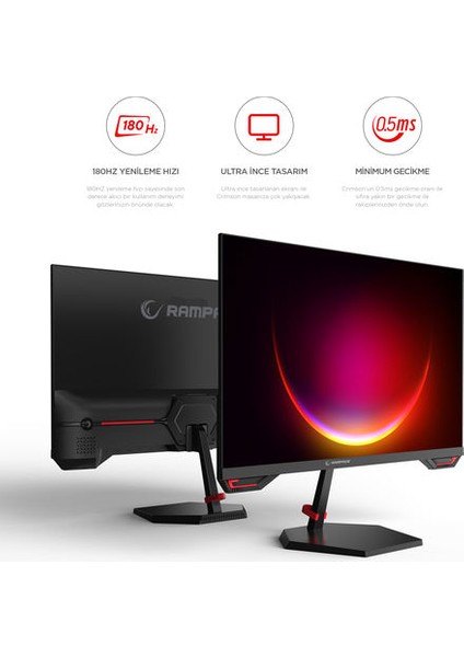 Crımson CR25R180 25" 180Hz 0.5ms Csot Fast IPS Fhd Freesync/g-Sync Pc Flat Oyuncu Monitörü 