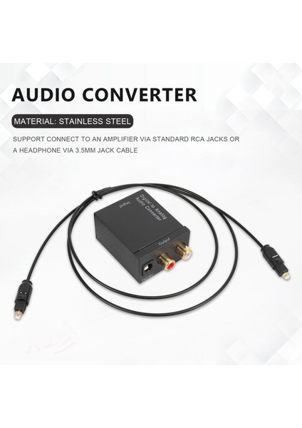 Dijitalden Analoga Ses Dönüştürücü Amplifikatör Dekoder Optik Fiber Koaksiyel Sinyal Analog Stereo Ses Adaptörü 3.5 mm Jack 2 * Rca (Yurt Dışından)