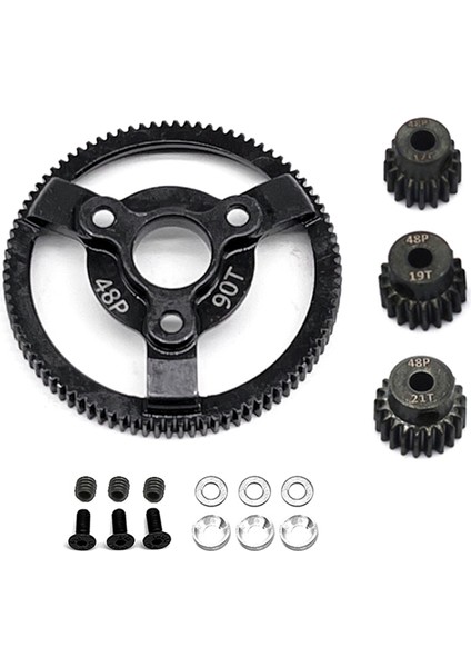 1/10 2WD -58064-2 Tırmanma Arabasına Özel Sert Dişler Için, 90T+19T+20T+21T Kit (Yurt Dışından)