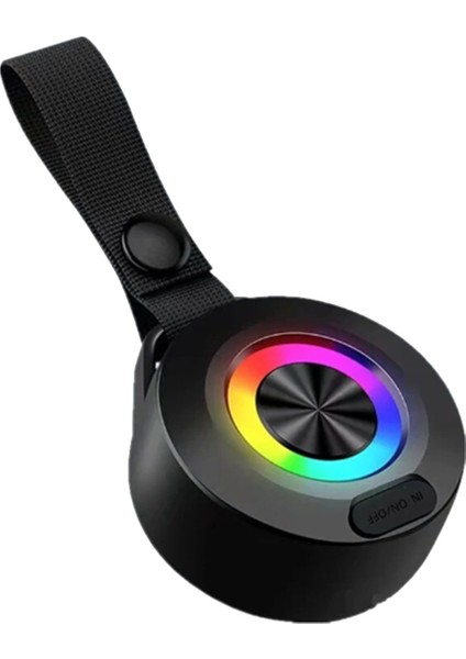 Bluetooth Hoparlör Mini Taşınabilir Hoparlör Rgb Renkli Işık Subwoofer Su Geçirmez Spor Açık Kablosuz Hoparlör (Yurt Dışından)