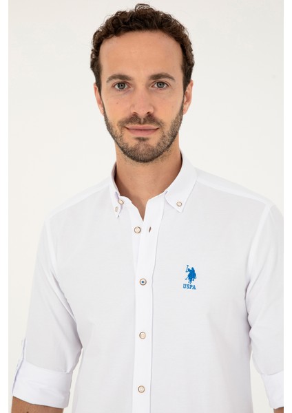 U.S. Polo Assn. Erkek Saks Gömlek Desenli 50288654-VR045