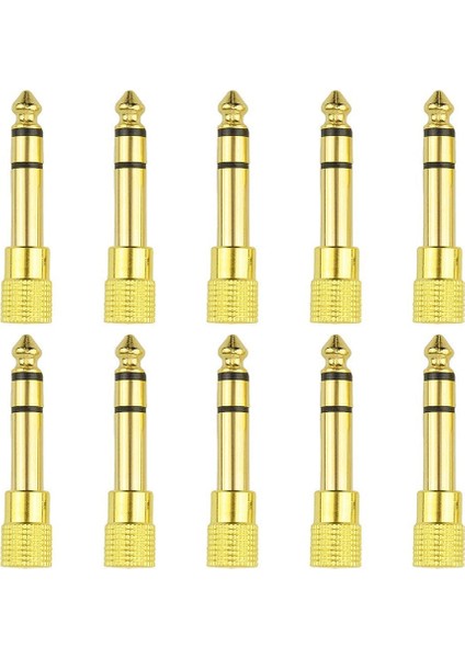 1 Adet Kulaklık Kafası Konektörü Fişi 6.35 mm Erkek 3.5mm Kadın Altın Kaplama Bakır Stereo Kulaklık Ses Jakı Dönüştürmek (Yurt Dışından)