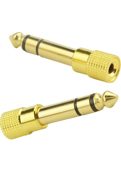 1 Adet Kulaklık Kafası Konektörü Fişi 6.35 mm Erkek 3.5mm Kadın Altın Kaplama Bakır Stereo Kulaklık Ses Jakı Dönüştürmek (Yurt Dışından)