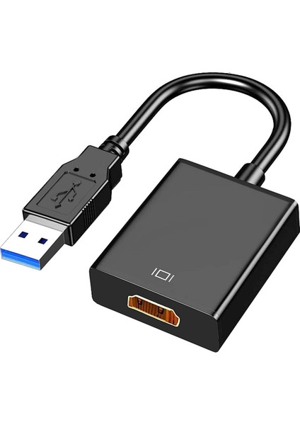 Çok Fonksiyonlu Kullanışlı Hd 1080P Ses/video Bilgisayar Sürücüsü USB - Uyumlu Dönüştürücü, Siyah (Yurt Dışından)