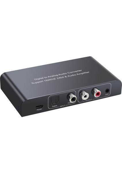 Ir Uzaktan Kumandalı Ses Dönüştürücü Dac Dijital Koaksiyel Toslink - Analog Stereo Rca 3.5mm Ses Adaptörü 192KHZ 24BIT (Yurt Dışından)