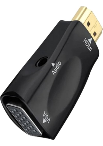-Vga Dönüştürücüyle Uyumlu, Ses Iletimli 3,5 mm Jack Ses Dönüştürücülü Ses Kablosu 1080P 60Hz Adaptör (Yurt Dışından)