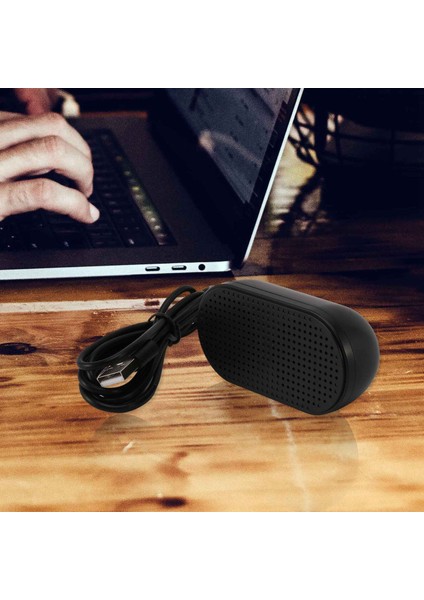 USB Hoparlör Taşınabilir Hoparlör Dizüstü Dizüstü Bilgisayar Için Güçlendirilmiş Stereo Multimedya Hoparlörü (Siyah) (Yurt Dışından)