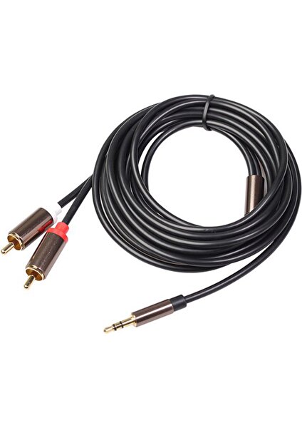 3,5 mm - Rca Kablosu (10FT), Rca Ses Kablosu 24K Altın Kaplama Erkek - Erkek Stereo Aux Kablosu (Sol/sağ) Y Ayırıcı Adaptör (Yurt Dışından)