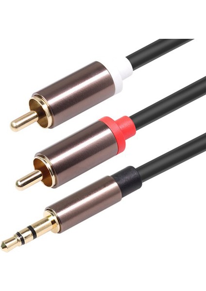 3,5 mm - Rca Kablosu (10FT), Rca Ses Kablosu 24K Altın Kaplama Erkek - Erkek Stereo Aux Kablosu (Sol/sağ) Y Ayırıcı Adaptör (Yurt Dışından)